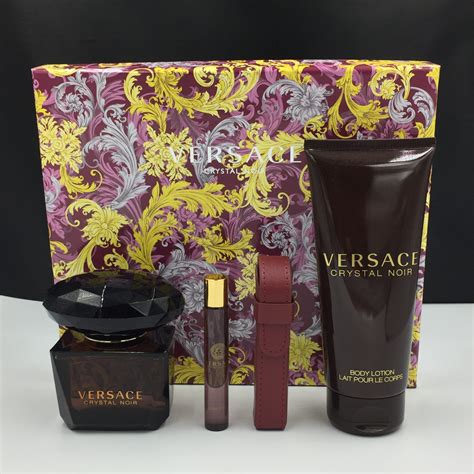 versace crystal noir fall gift set|versace crystal noir body cream.